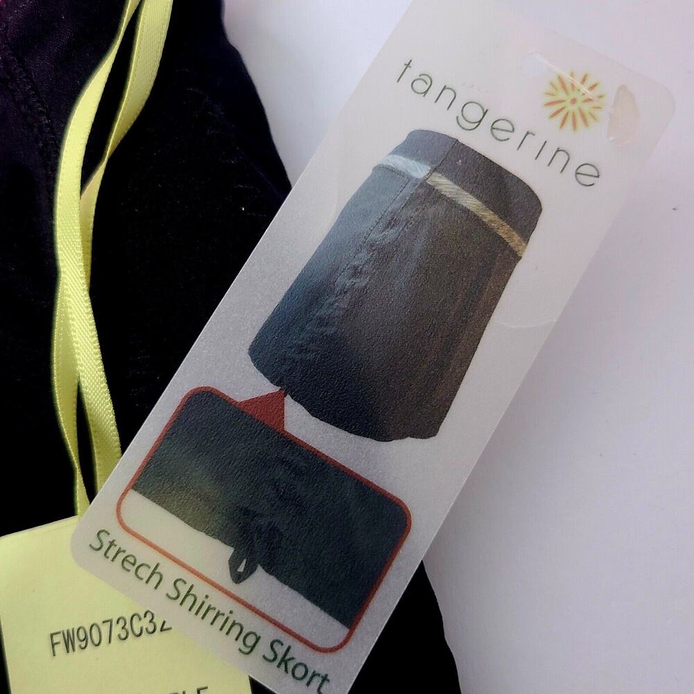 Tangerine Womens Plus XXL Skort Skirt‎ Strech Shirring Black Purple Tennis New - Picture 5 of 8
